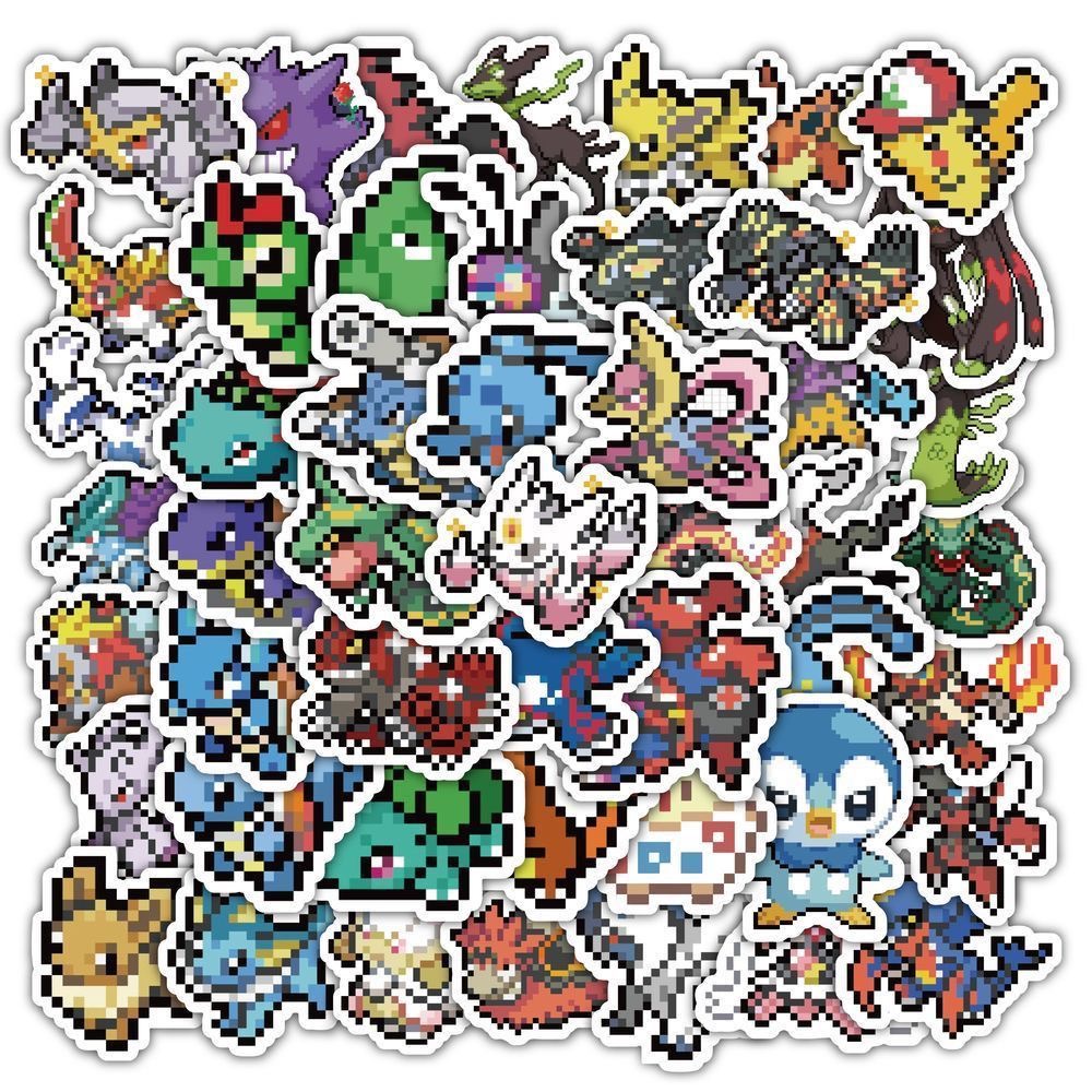 60 sztuk naklejek Pixel Pokémo – Tablet Cute Accessories recenzja i cena
