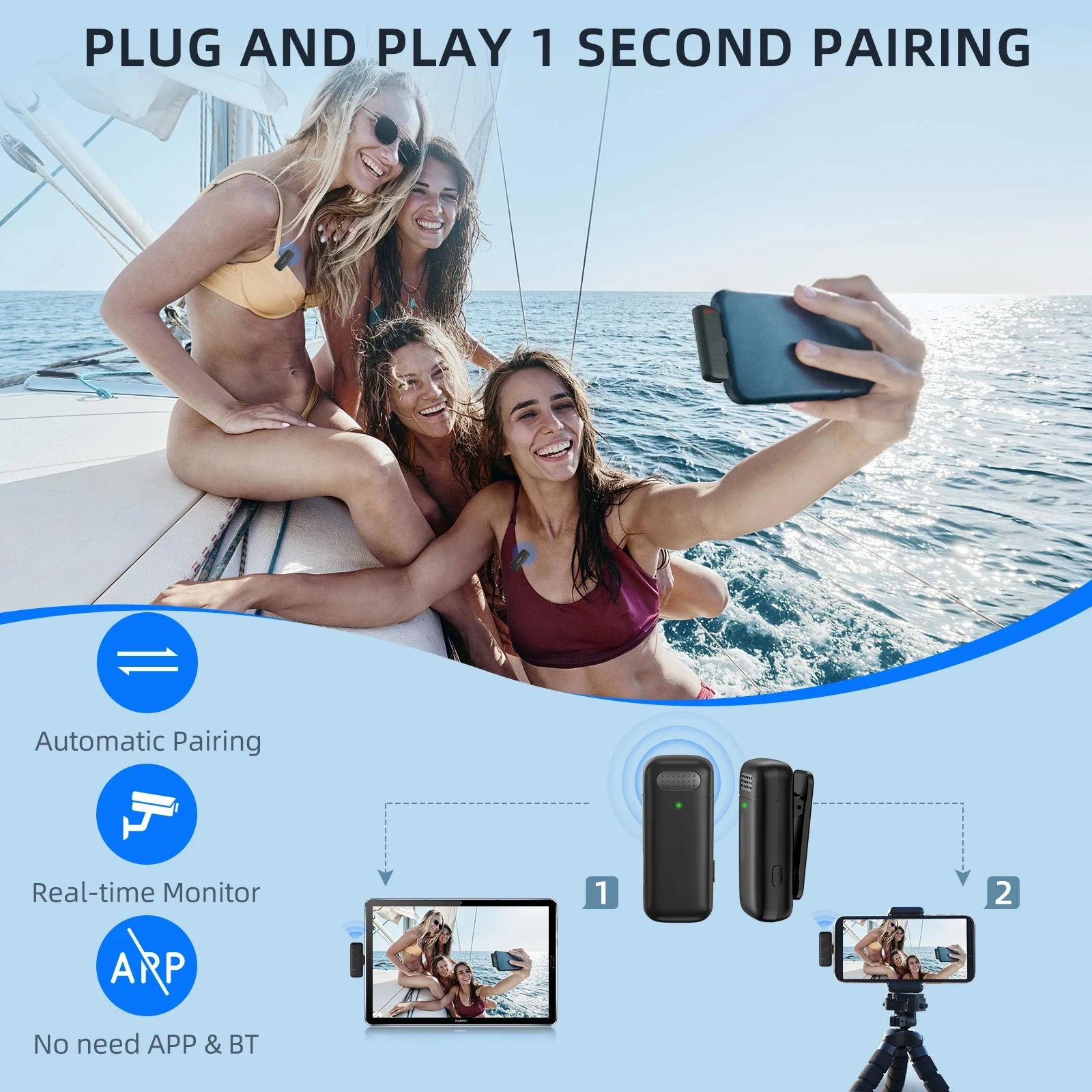 Mikrofon bezprzewodowy 2w1 K30 – Android Tablet Gaming Accessories recenzja i cena